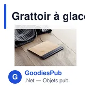 Grattoir à glace personnalisable en bambou avec logo - SCRATCHY - Miniature 3