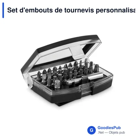 Set d'embouts de tournevis personnalisable SCREY - 32 piècesavec logo