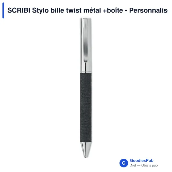 SCRIBI Stylo bille twist métal +boîte - Image 3