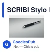 SCRIBI Stylo bille twist métal +boîte - Miniature 6
