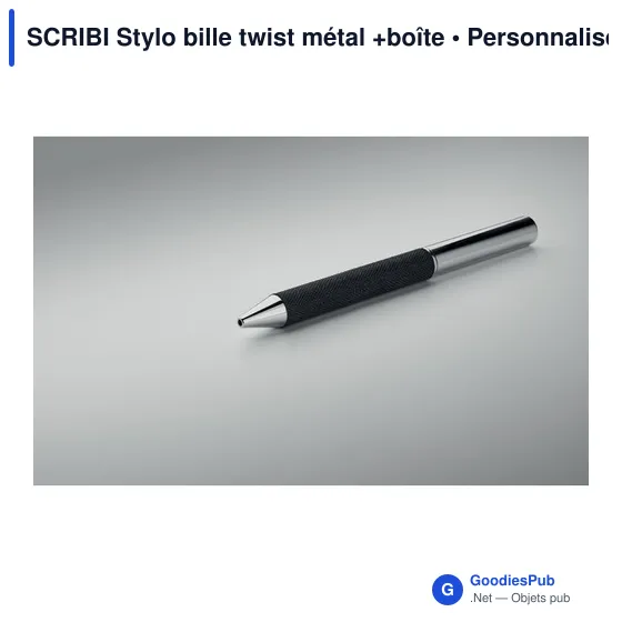 SCRIBI Stylo bille twist métal +boîte - Image 6