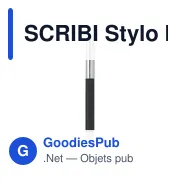 SCRIBI Stylo bille twist métal +boîte - Miniature 7