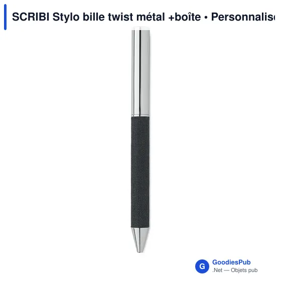 SCRIBI Stylo bille twist métal +boîte - Image 7