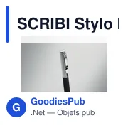 SCRIBI Stylo bille twist métal +boîte - Miniature 8