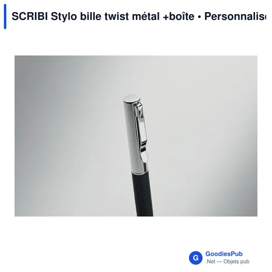 SCRIBI Stylo bille twist métal +boîte - Image 8