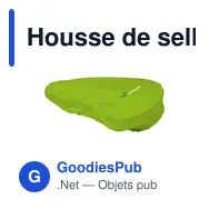 Housse de selle personnalisable en PVC recyclé avec logo - Miniature 1