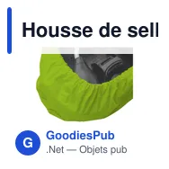Housse de selle personnalisable en PVC recyclé avec logo - Miniature 2