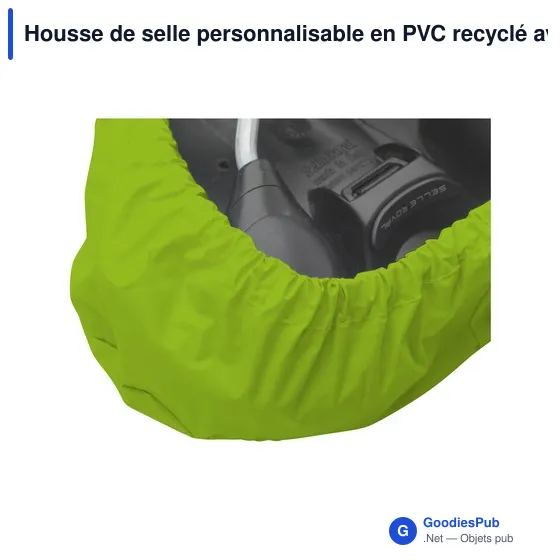 Housse de selle personnalisable en PVC recyclé avec logo - Image 2