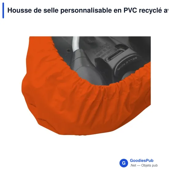 Housse de selle personnalisable en PVC recyclé avec logo - Image 11