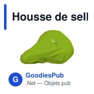 Housse de selle personnalisable en PVC recyclé avec logo - Miniature 3