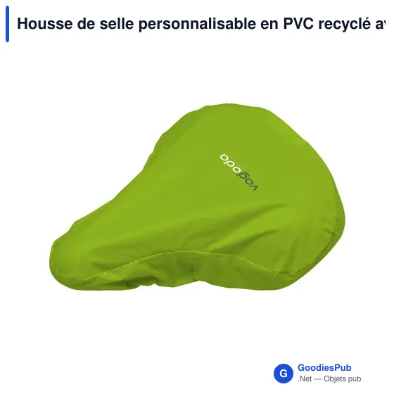 Housse de selle personnalisable en PVC recyclé avec logo - Image 3