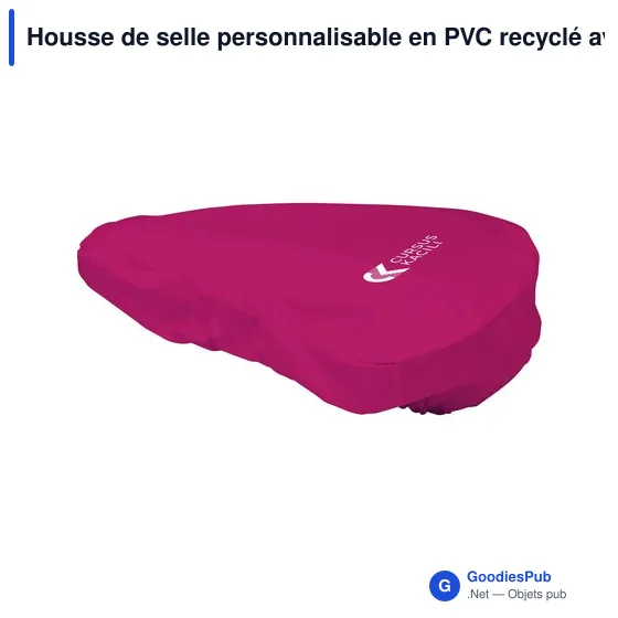 Housse de selle personnalisable en PVC recyclé avec logo - Image 4