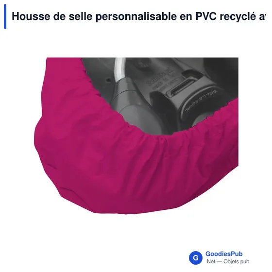 Housse de selle personnalisable en PVC recyclé avec logo - Image 5