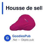 Housse de selle personnalisable en PVC recyclé avec logo - Miniature 6