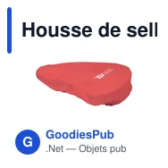Housse de selle personnalisable en PVC recyclé avec logo - Miniature 7