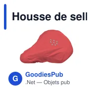 Housse de selle personnalisable en PVC recyclé avec logo - Miniature 9