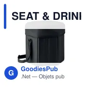 SEAT & DRINK Tabouret/table pliable - Miniature 1