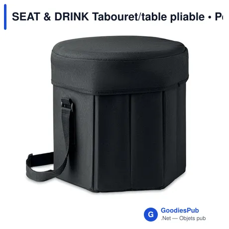 SEAT & DRINK Tabouret/table pliable