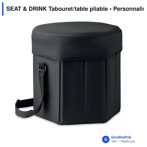SEAT & DRINK Tabouret/table pliable - Image 1
