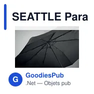 SEATTLE Parapluie 21'' et Tote bag - Miniature 12
