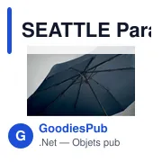 SEATTLE Parapluie 21'' et Tote bag - Miniature 5