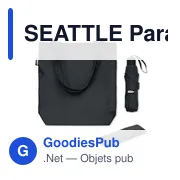 SEATTLE Parapluie 21'' et Tote bag - Miniature 8