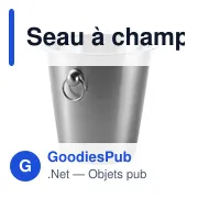 Seau à champagne en acier Hester - Miniature 1
