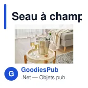 Seau à champagne en acier Hester - Miniature 3