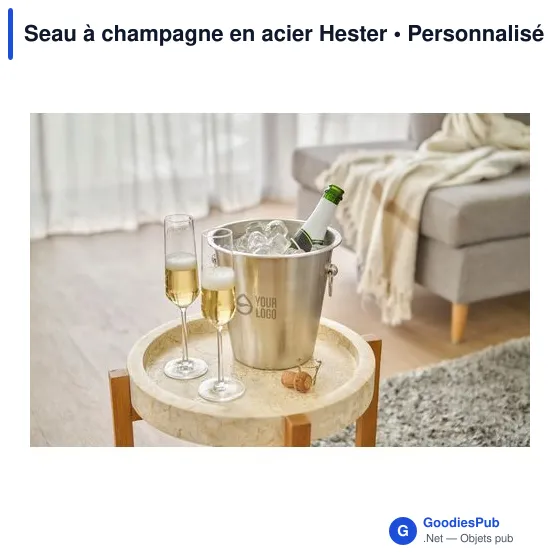 Seau à champagne en acier Hester - Image 3