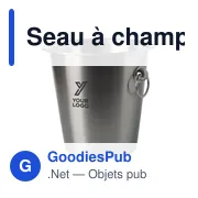 Seau à champagne en acier Hester - Miniature 4