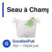 Seau à Champagne en plastique personnalisable avec logo - Brian - Miniature 1