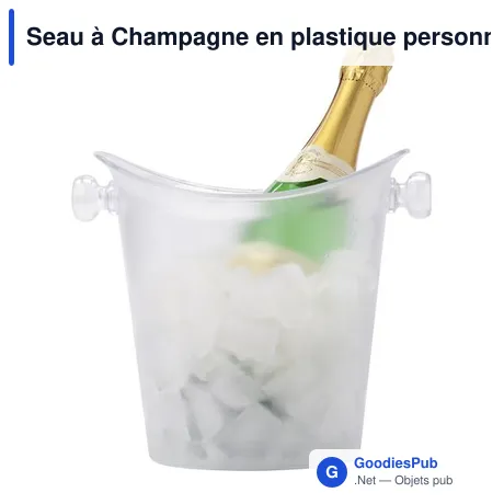 Seau à Champagne en plastique personnalisable avec logo - Brian