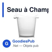 Seau à Champagne en plastique personnalisable avec logo - Brian - Miniature 2