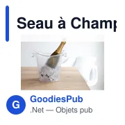 Seau à Champagne en plastique personnalisable avec logo - Brian - Miniature 3