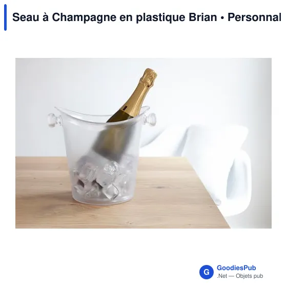 Seau à Champagne en plastique personnalisable avec logo - Brian - Image 3