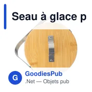 Seau à glace personnalisable en acier inoxydable Fenwick avec logo - Miniature 3