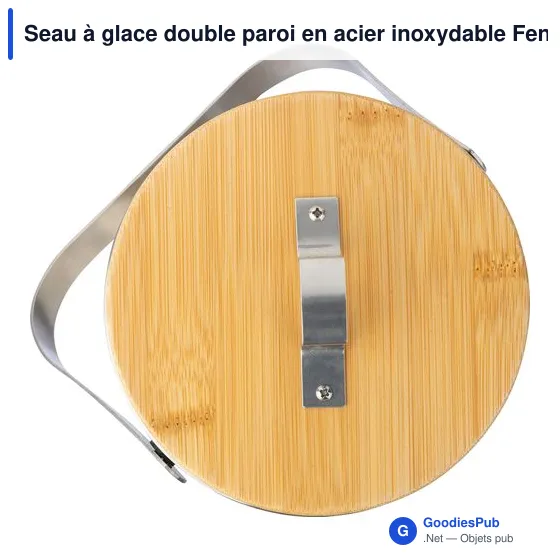Seau à glace personnalisable en acier inoxydable Fenwick avec logo - Image 3