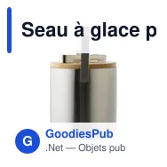 Seau à glace personnalisable en acier inoxydable Fenwick avec logo - Miniature 4