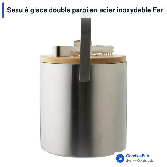Seau à glace personnalisable en acier inoxydable Fenwick avec logo - Image 4