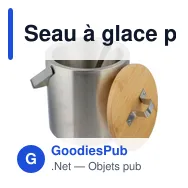 Seau à glace personnalisable en acier inoxydable Fenwick avec logo - Miniature 5