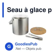 Seau à glace personnalisable en acier inoxydable Fenwick avec logo - Miniature 6