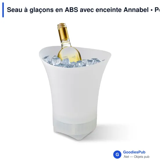 Seau à glaçons personnalisable avec enceinte Annabel pour logo - Image 3