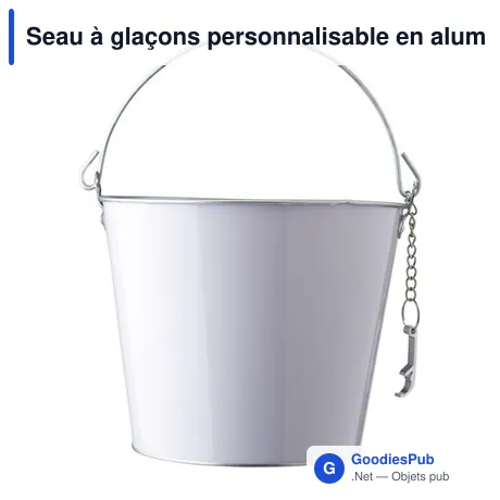 Seau à glaçons personnalisable en aluminium avec logo - Corey