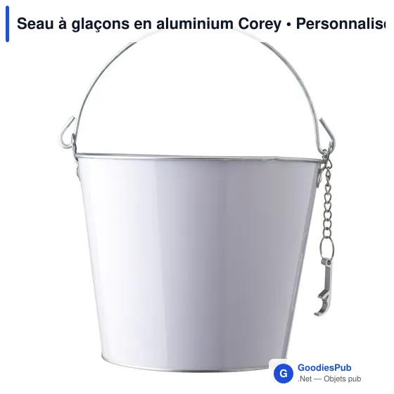 Seau à glaçons personnalisable en aluminium avec logo - Corey - Image 1