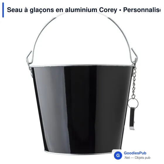 Seau à glaçons personnalisable en aluminium avec logo - Corey - Image 3