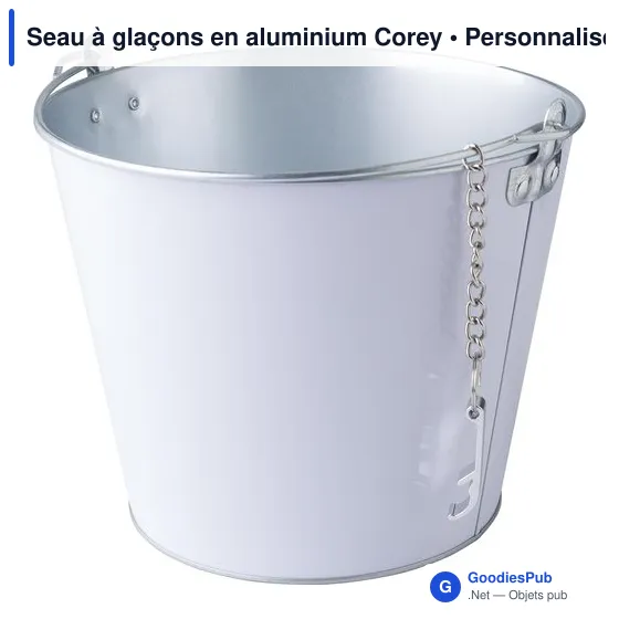 Seau à glaçons personnalisable en aluminium avec logo - Corey - Image 4