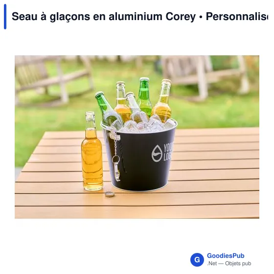 Seau à glaçons personnalisable en aluminium avec logo - Corey - Image 6