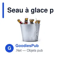 Seau à glace personnalisable avec logo - Seau Blake - Miniature 1