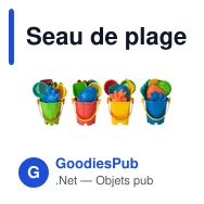 Seau de plage personnalisable Matheo avec logo - Miniature 1