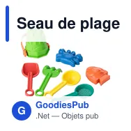 Seau de plage personnalisable Matheo avec logo - Miniature 2